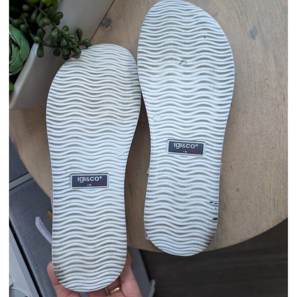 Igi&Co Sindy Sandals White/Taupe Size 40 (US 9.5–10) Made in Italy - Picture 10 of 11